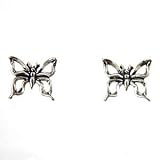Pretty Little Sterling Silver Butterfly Post Earrings, #11274