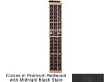 Wine Cellar Innovations Designer Series Collection Premium Redwood with Midnight Black Stain 3-Column Individual Bottle Rack with Display 72x14x13-in.
