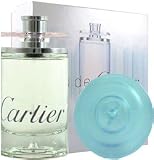 Eau de Cartier by Cartier 2 Piece Set Includes: 3.3 oz Eau de Toilette Spray + 3.5 oz Soap