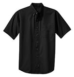 NEW Port Authority - Short Sleeve Twill Shirt Black-4XL