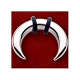 Single Stainless Steel Crescent: 16g, 5/8