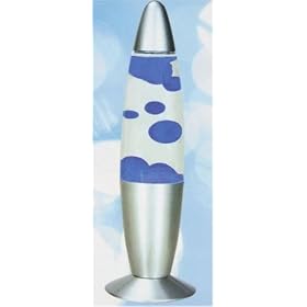 Peace lava lamp in Blue/white