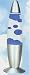 Peace lava lamp in Blue/white