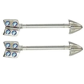 Nipple Bar Arrow Body Jewelry Pair