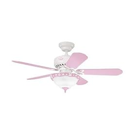 Hunter 20415 Annabelle 44 White with Pink Accents Ceiling Fan by HUNTER FAN COMPANY