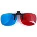Clip On 3D Real D Brille Glasses Rot Blau f�r Video