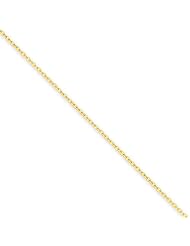 14k Yellow 20in Gold 1.3mm Round Open Link Cable Necklace Chain Metal Wt- 2.58g