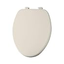 Church Seats EZ Clean Elongated Closed Front Seat with EZ Clean Hinges, Biscuit (585EC 346)