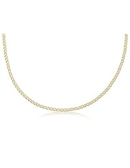 14K Solid Yellow Gold Mariner Link Chain / Necklace 2.5mm Wide 20" inch Long - Weighing 5.2 Gr.