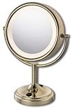 Lighted Makeup Mirror with Touch Control- Gold