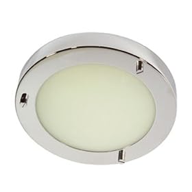 Rondo Bathroom Ceiling Fitting Polished Chrome Finish  G9 Bulb