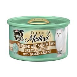 Fancy Feast Elegant Medleys Shredded Wild Salmon Fare with Garden Greens (24/3-oz cans)