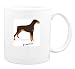 Mug with pinscher, dog, doberman, brown