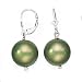 925 Silver & Spring Green Shell Earrings