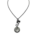 Vintage Black Pendant Watch Necklace