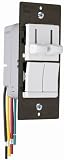 Pass & Seymour LSDC16PWV Decorator Fan Speed Control with Dimmer, White