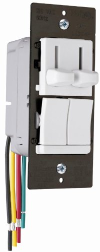 Pass & Seymour LSDC16PWV Decorator Fan Speed Control with Dimmer, White