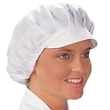 White Peaked Hat One size. White polycotton.