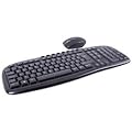 Black 2.4Ghz Wireless Keyboard and Optical Mouse - With Nano USB Dongle UK Layout