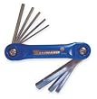 Westward 2CYB8 Fold-Up Hex Key Set, Flat End, Metric, 8 PC