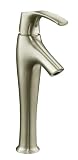 KOHLER K-19774-4-BN Symbol Tall Single Control Lavatory Faucet, Vibrant Brushed Nickel