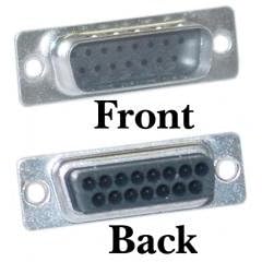 DB15 Pin Male Crimping Housing (Mac or Joystick)