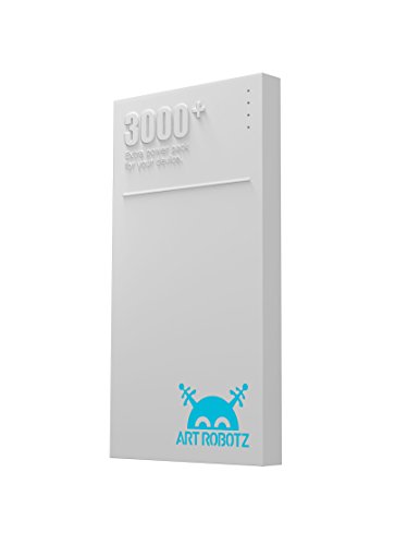 Art Robotz 3000mAh Pol-AR Portable Charger Ultra Slim USB Portable Power Bank Fast Charging External Battery Charger iPhone 6 Plus 6 5s 5c, Samsung Note 3 4, Galaxy S5 S4, LG G3, HTC One M8, Google Nexus 5 4, MOTO X and much more (Blue)