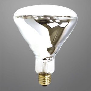 375 WATT BR40 HEAT LAMP CLEAR TOUGH COAT SHATTERPROOF SUPRA LIFE LIGHT BULB 5,000 HOURS INFRARED HEAT LAMP