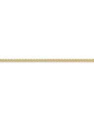 14k 2.5mm Flat Wheat Chain, Size 7