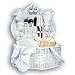 Outdoor Living : Picnic Time Wedding Heart 17in. Heart Shaped Bamboo Basket w/ Deluxe Service For 2 (White)