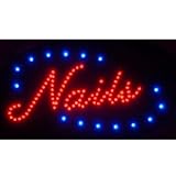 High Quality Nails Electronic Flash Flashing LED Display Sign Shop Door Window Advertising LED Board Indoor Decor