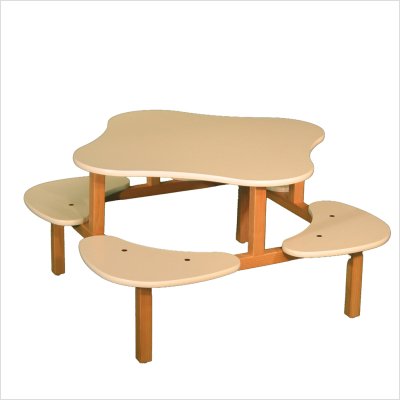 Picture of Wild Zoo Play Table in White Trim color White PT wht/wht-wz (Baby Activity Center)