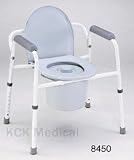 Bedside Commode Includes Back, Pail, & Splash Guard Each Bedside Commode Includes Back, Pail, & Splash Guard Each
