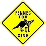 FENNEC FOX CROSSING animal zoo wild sign