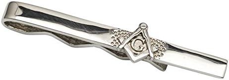Stunning Polished Solid Sterling Silver Masonic Tie Slide