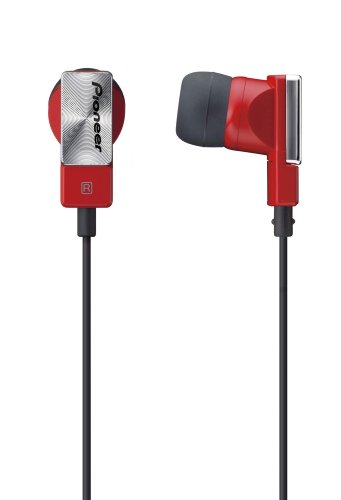31WQ9saYALL Pioneer SE CL21M J E Mens Chrome In Ear Headphones (Red)