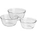 Anchor Hocking 3-Piece Mixing Bowl Set, Clear