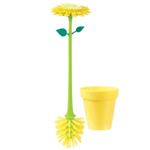 Boston Warehouse Geranium Glass Brush Set, Yellow
