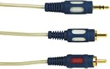 RCA 6' Stereo Audio Cable (3.5mm Plugs to RCA-Type Plugs) - MM6PS