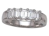 2.00 cts Emerald Cut Diamonds Band - Platinum, 18kt White or Yellow Gold