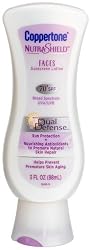 Coppertone Nutrashield Sunscreen Lotion, Faces, SPF 70 +, 3-Ounce Bottles (Pack of 2)