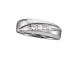 Mens 14k White Gold 1/2 ctw Princess Cut 3 Stone Diamond Wedding Band