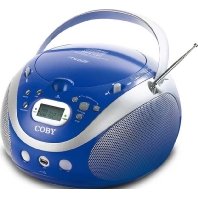 Coby MPCD471-BLU Portabler MP3/CD Stereo inkl. Radio/USB Port/Digitales LCD