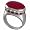 Sterling Silver Red Coral Ring