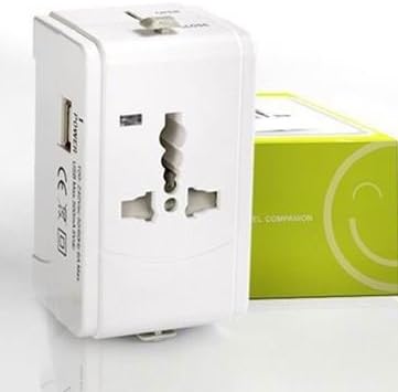 Eigertec All In One Universal Travel AC Adapter Power Converter USB Charger US EU AU UK Plug.