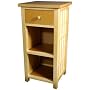 Best Extra Tall Large Size Low Good Price- 30" Shoji End Table Nightstand - Shelf & Drawer ( Natural )