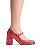 300 Eden, 3 Inch Red Glitter Mary-Jane Dorothy Shoes, by Ellie Shoes