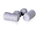 Classic White Silk Knot Log Cufflinks with Presentation Box
