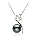 PearlsOnly Dionne Black 8.5-9.0mm AAA Tahitian 14K white gold Cultured Pearl Pendant