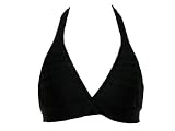 Radio Fiji Black Pleated Halter-FX Swimsuit-top S